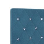 Tête de lit vidaXL Boutons en cristal capitonnée Bleu foncé 80 cm Velours