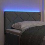 vidaXL Tête de lit avec des lumières à LED Gris clair 80 cm tissu