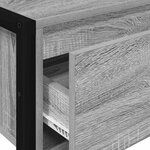 vidaXL Table d'appoint Gris Sonoma 100 x 36 x 75 cm Bois d'ingénierie