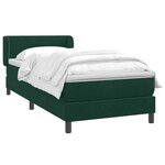 vidaXL Sommier à lattes de lit et matelas vert foncé 80x220 cm velours