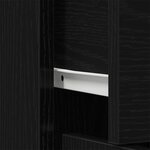 Buffet vidaXL Noir Chêne 60x30x75 cm en bois d'ingénierie
