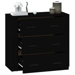 vidaXL Buffet Noir 80x33x70 cm Bois d'ingénierie