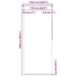 vidaXL Store roulant de douche 120x240 cm Cercle