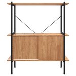 vidaXL Étagère à 3 niveaux armoire 80x40x92 cm Acier bois d'ingénierie