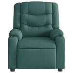 vidaXL Fauteuil inclinable Vert foncé Tissu