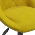 vidaXL Chaises à manger pivotantes lot de 6 jaune moutarde velours