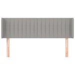 vidaXL Tête de lit avec oreilles Gris clair 147x16x78/88 cm Tissu