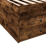 vidaXL Lit de jour et tiroirs chêne fumé 75x190 cm bois d'ingénierie