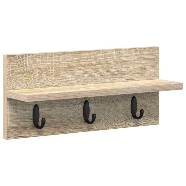 vidaXL Porte-manteau mural Chêne Sonoma 40 x 10 5 x 18 cm