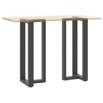 vidaXL Pieds de table de bar en forme de T  2 pièces  anthracite  40 x 35 x (100-101) cm  acier