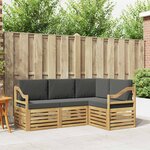 vidaXL Ensemble de canapés d'extérieur 4 pc Blanc et anthracite