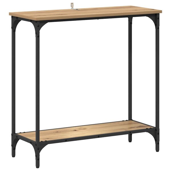 vidaXL Table console avec étagère chêne artisanal 75 x 30.5 x 75 cm