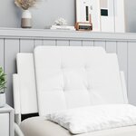 vidaXL Coussin de tête de lit blanc 80 cm similicuir