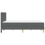 vidaXL Cadre de lit avec matelas Gris foncé 120 x 190 cm Polyester