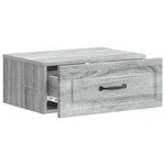 vidaXL Cabinet de chevet mural 2 Pièces Sonoma gris 49 x 34 5 x 20 cm