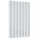 vidaXL Panneaux de toit 12 Pièces Acier enduit de poudre Argenté 60x36 cm