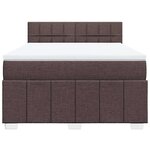 vidaXL Sommier à lattes de lit avec matelas Marron foncé 140x190 cm