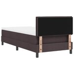 vidaXL Lit à ressorts avec matelas marron foncé 80x200 cm Tissu