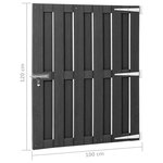 vidaXL Portillon WPC 100x120 cm Gris