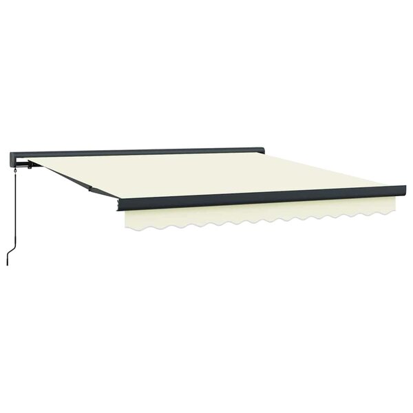 vidaXL Auvent Rétractable Crème 300 x 250 cm Tissu  Métal