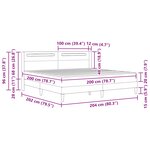 vidaXL Cadre de lit avec matelas Gris 200 x 200 cm Simili cuir