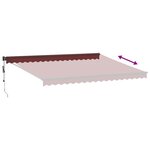 vidaXL Auvent rétractable automatique bordeaux 450x300 cm