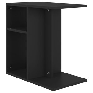 vidaXL Table d'appoint Noir 50x30x50 cm Bois d’ingénierie