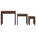 vidaXL Tables basses gigognes 3 Pièces chêne marron bois d'ingénierie
