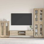 vidaXL Buffet FLORIN Chêne Sonoma 55 5 x 29 x 103 cm Bois d'ingénierie