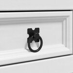 vidaXL Table de chevet avec tiroir Blanc 35 x 32 5 x 58 cm Pin massif