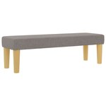vidaXL Lit à ressort avec matelas et banc taupe 140x190 cm tissu