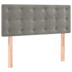 vidaXL Sommier à lattes de lit avec matelas LED gris clair 120x190 cm