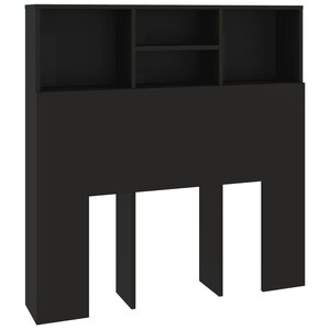 vidaXL Armoire de tête de lit Noir 100x19x103 5 cm