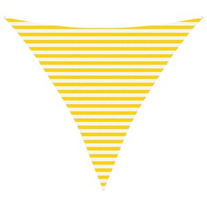 vidaXL Voile d'ombre Jaune et blanc 3 6 x 3 6 x 3 6 m