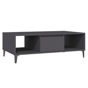 vidaXL Table basse gris 103 5x60x35 cm bois d'ingénierie