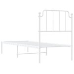vidaXL Cadre de lit métal sans matelas avec tête de lit blanc 80x200cm