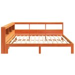vidaXL Lit bibliothèque sans matelas cire marron 140x190 cm pin massif