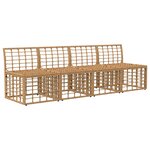 vidaXL Canapé de jardin 4 places sans accoudoir 4 pc