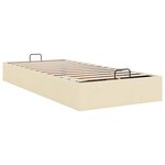 vidaXL Cadre de lit ottoman sans matelas crème 100x200 cm tissu