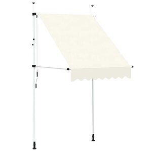 vidaXL Auvent manuel rétractable 150 cm Crème