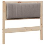 vidaXL Tête de lit capitonnée avec tête de lit Marron 90 cm Pin massif