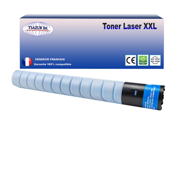 Toner compatible avec ricoh aficio mpc2011sp  mpc2503sp  mpc2503zsp  mpc2504sp cyan - 9 500 pages - t3azur