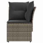 vidaXL 2 pc Sofa de jardin avec accoudoirs et sofa d'angle Rotin PE