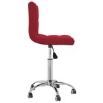 vidaXL Chaise pivotante de salle à manger Rouge bordeaux Tissu