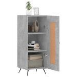 vidaXL Buffet Gris béton 34 5x34x90 cm Bois d'ingénierie