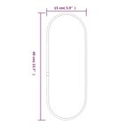vidaXL Miroir mural Argenté 40x15 cm Ovale