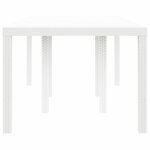 vidaXL Table de jardin pour repas Blanc 200 x 100 x 73 cm polyrotin