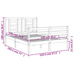 vidaXL Cadre de lit sans matelas 140x190 cm bois massif