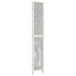 vidaXL Cloison de séparation 3 panneaux blanc bois de paulownia massif