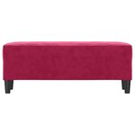 vidaXL Banc Rouge bordeaux 100x35x41 cm Velours